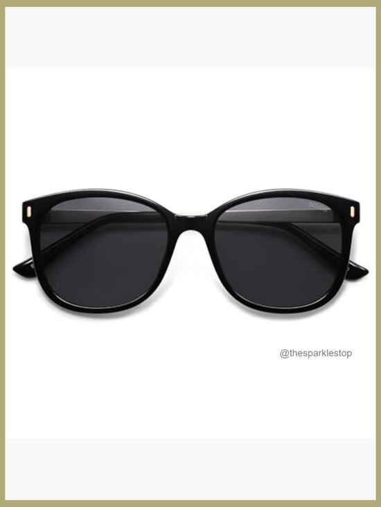 Classic Square Polarized Sunglasses Oversized Retro UV400 Protection main image 5